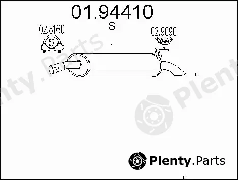 MTS 01.94410 — Rear Muffler