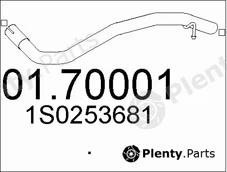 MTS 01.70001 — Exhaust Pipe