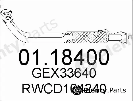 MTS 01.18400 — Exhaust Pipe
