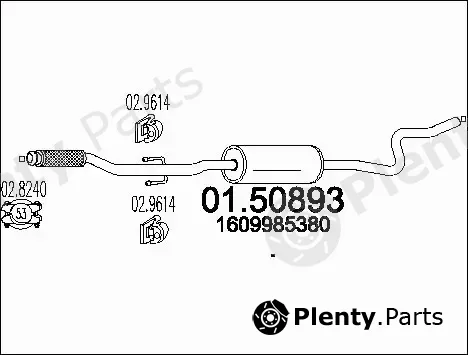 MTS 01.50893 — Centre Muffler
