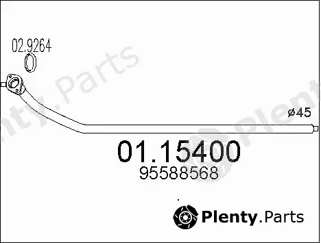 MTS 01.15400 — Exhaust Pipe