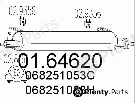 MTS 01.64620 — Rear Muffler