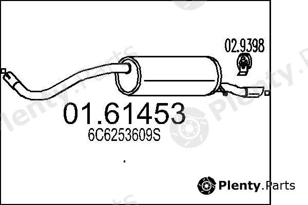 MTS 01.61453 — Rear Muffler