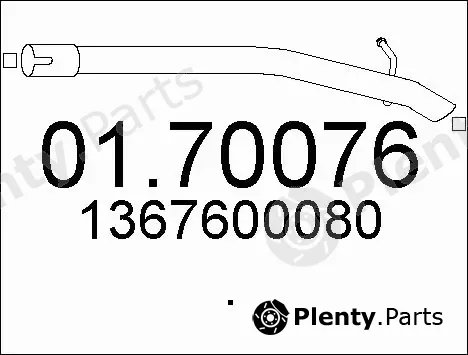 MTS 01.70076 — Exhaust Pipe