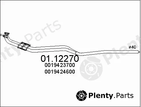 MTS 01.12270 — Exhaust Pipe