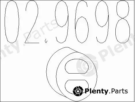 MTS 02.9698 — Gasket, exhaust pipe