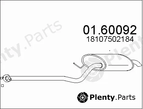 MTS 01.60092 — Rear Muffler