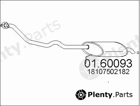 MTS 01.60093 — Rear Muffler