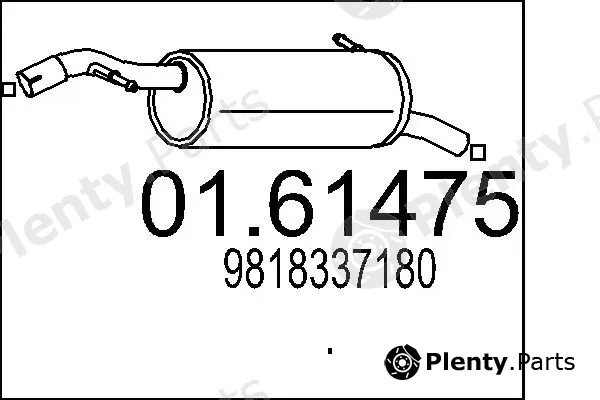 MTS 01.61475 — Rear Muffler