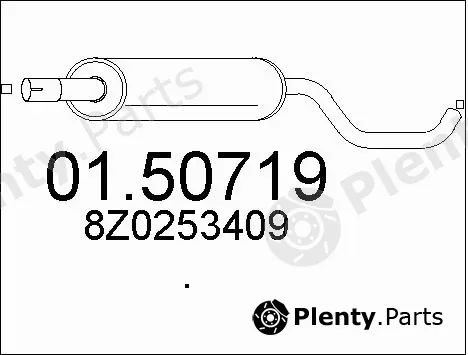 MTS 01.50719 — Centre Muffler