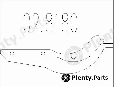 MTS 02.8180 — Bracket, muffler