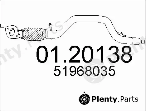 MTS 01.20138 — Exhaust Pipe