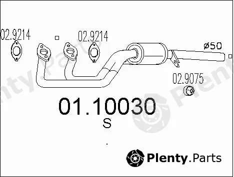 MTS 01.10030 — Exhaust Pipe