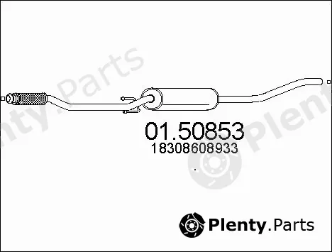 MTS 01.50853 — Centre Muffler