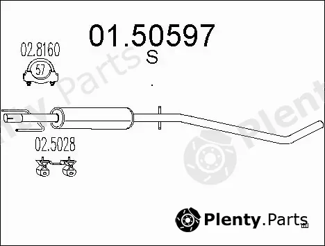 MTS 01.50597 — Centre Muffler