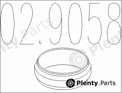 MTS 02.9058 — Gasket, exhaust pipe