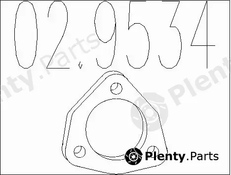 MTS 02.9534 — Gasket, exhaust pipe
