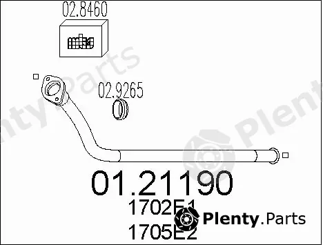 MTS 01.21190 — Exhaust Pipe