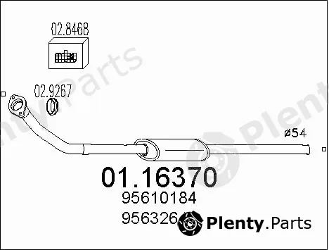 MTS 01.16370 — Exhaust Pipe
