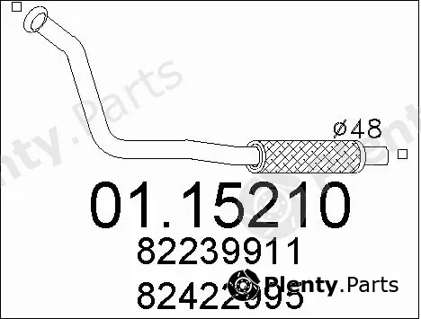 MTS 01.15210 — Exhaust Pipe