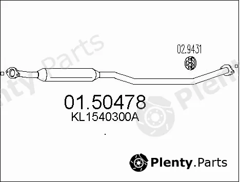 MTS 01.50478 — Centre Muffler