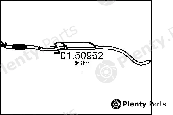 MTS 01.50962 — Centre Muffler