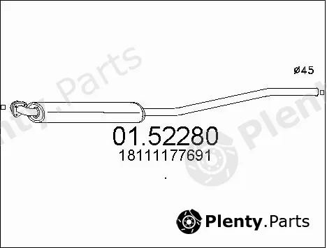 MTS 01.52280 — Centre Muffler