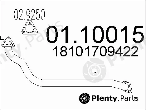 MTS 01.10015 — Exhaust Pipe