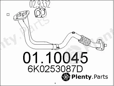 MTS 01.10045 — Exhaust Pipe