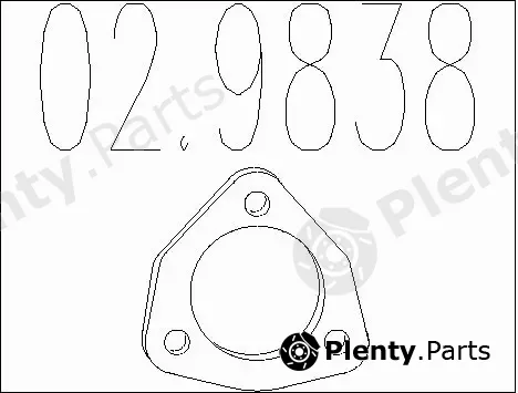 MTS 02.9838 — Gasket, exhaust pipe