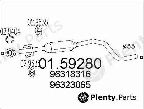MTS 01.59280 — Centre Muffler