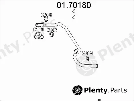 MTS 01.70180 — Exhaust Pipe