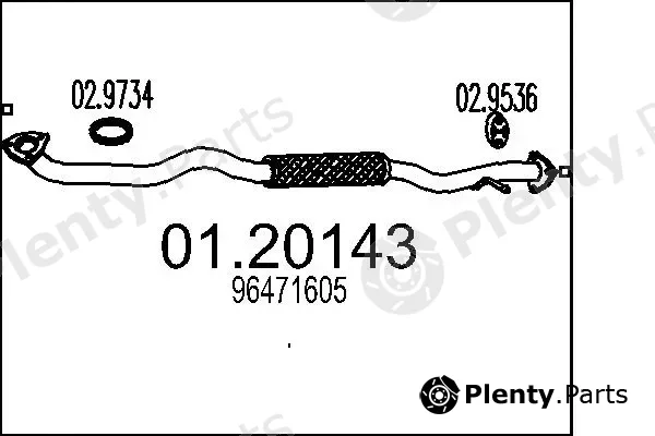 MTS 01.20143 — Exhaust Pipe