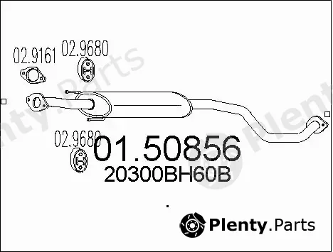 MTS 01.50856 — Centre Muffler