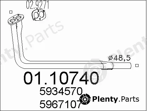 MTS 01.10740 — Exhaust Pipe