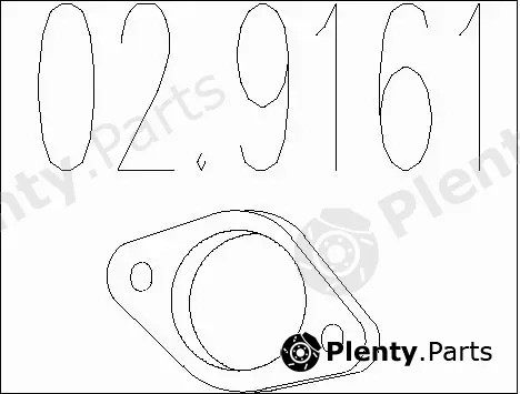 MTS 02.9161 — Gasket, exhaust pipe