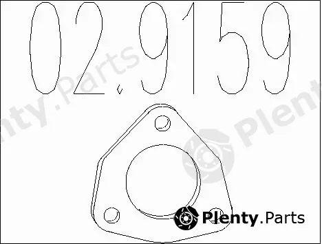 MTS 02.9159 — Gasket, exhaust pipe