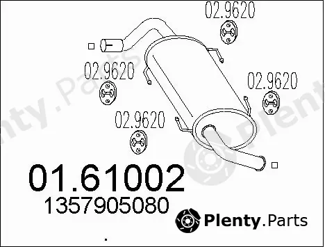MTS 01.61002 — Rear Muffler