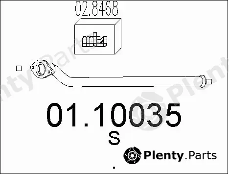 MTS 01.10035 — Exhaust Pipe