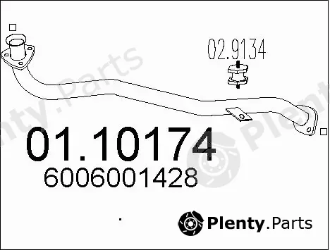 MTS 01.10174 — Exhaust Pipe