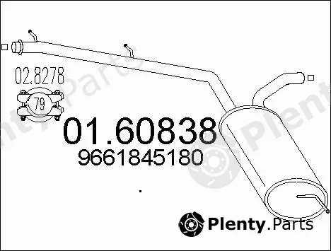 MTS 01.60838 — Rear Muffler