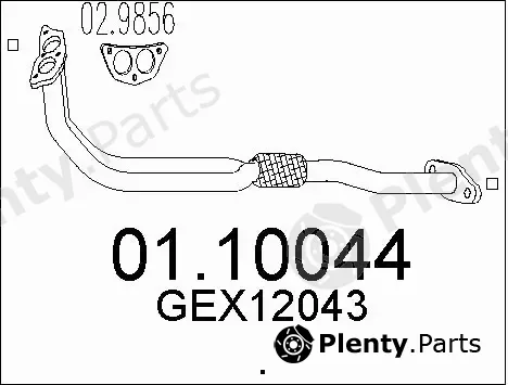 MTS 01.10044 — Exhaust Pipe