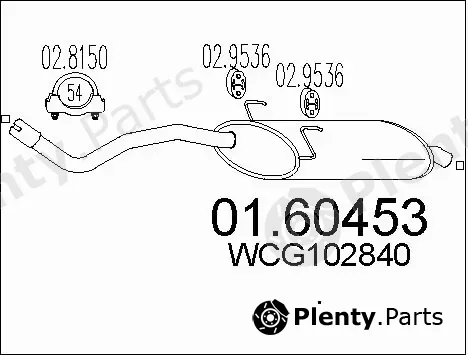 MTS 01.60453 — Rear Muffler