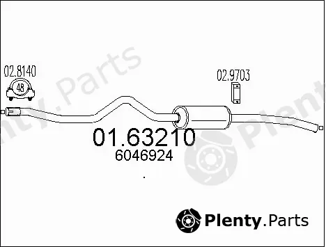 MTS 01.63210 — Rear Muffler