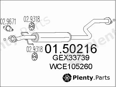 MTS 01.50216 — Centre Muffler