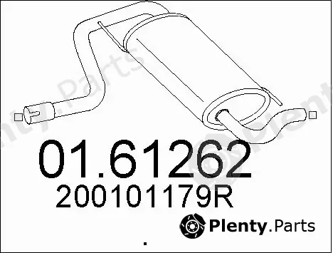 MTS 01.61262 — Rear Muffler