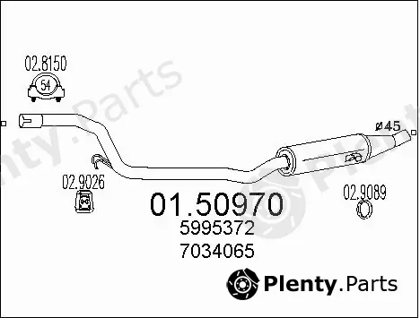 MTS 01.50970 — Centre Muffler