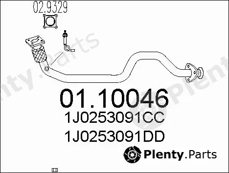 MTS 01.10046 — Exhaust Pipe