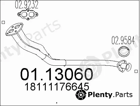 MTS 01.13060 — Exhaust Pipe