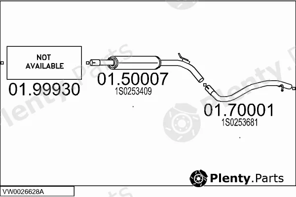 MTS VW0026628A011817 — Exhaust System